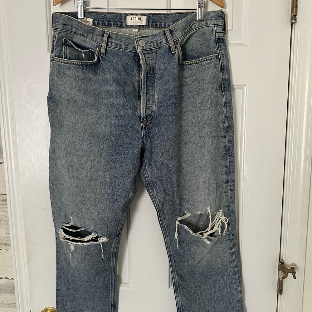 Agolde Riley Distressed Ankle Jeans - Picture 3 of 7